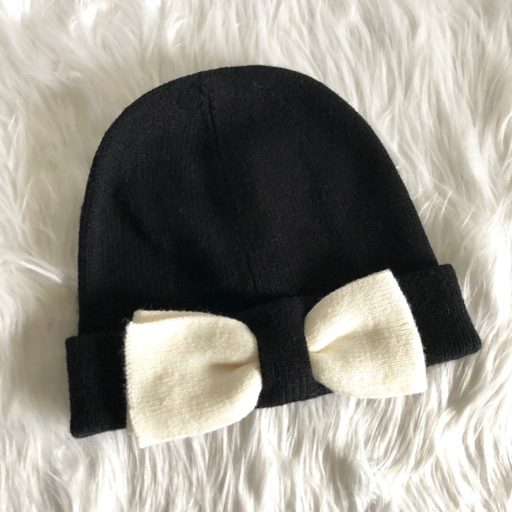 Kate Spade Beanie with Color Block Bow NWT